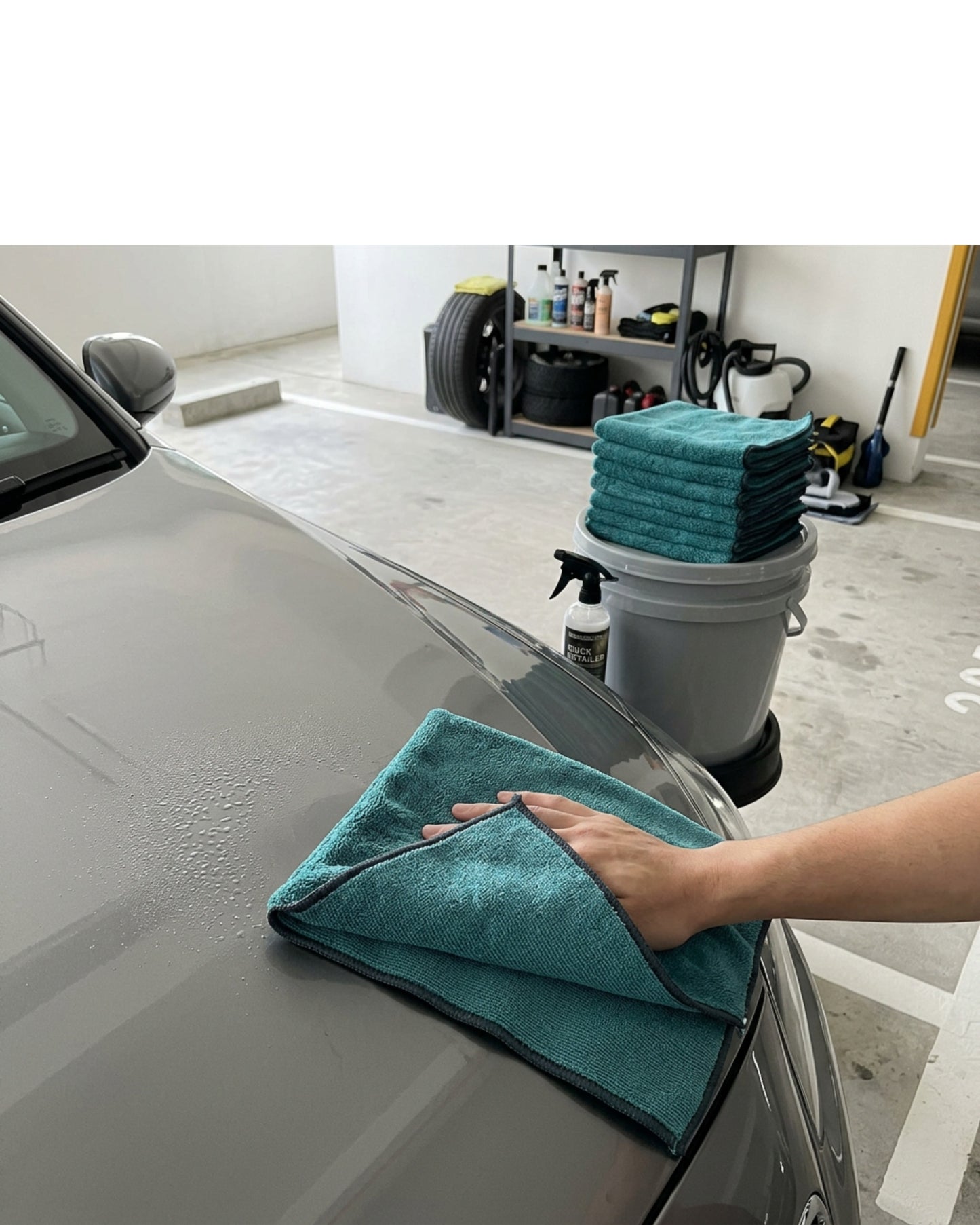 Velvr Dual Pile Microfiber Car Cloths Teal 16 x 16 in 8 Pack