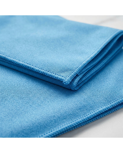 Velvr Glass Cleaning Microfiber Cloths Sky Blue 14 x 14 in 6 Pack