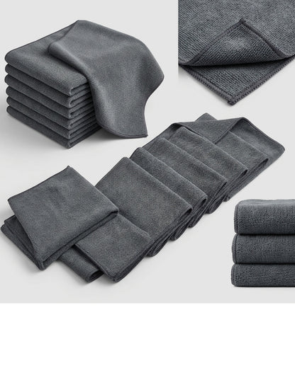 Velvr Wheel and Interior Detail Cloths Charcoal 12 x 12 in 12 Pack